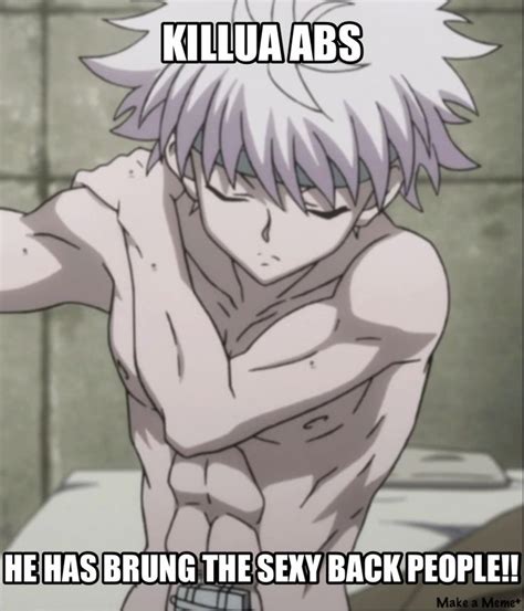 killua abs|killua zoldyck meme.